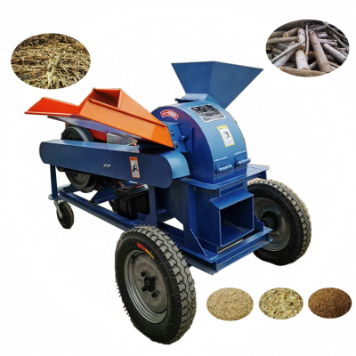 Manual sawdust 13hp electric diesel wood chipper shredder